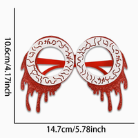 Gafas de Disfraz de Murciélago Rojo Estilo Diablo, Accesorios de Cosplay Espeluznantes para Halloween, Monturas con Múltiples Diseños, Accesorios para Fiestas
