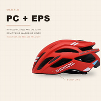 Casque de vélo OEM ODM avec coque PC moulée en interne, 220g, avec filet anti-insectes et feu arrière, pour cyclistes adultes et enfants