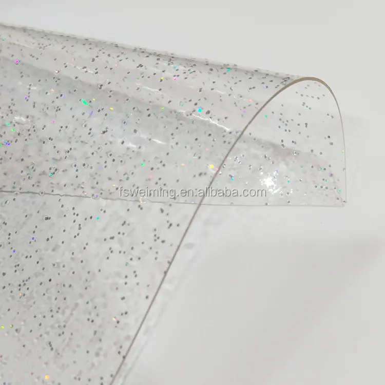 装飾PVC透明グリッタープラスチックフィルム