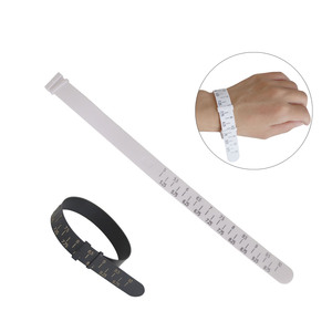Boasta Mètre ruban de mesure réglable pour bracelet, outil de mesure de taille de bijoux pour bracelets et joncs, 5-10 pouces (15-25,5 cm), logo personnalisé, DIY - Product Image 1