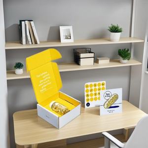 Boîtes d'expédition en carton ondulé personnalisées Crown Win, revêtement UV multicolore, gaufrage, pliage, boîtes de rangement pour cosmétiques, éponges, aliments - Product Image 1