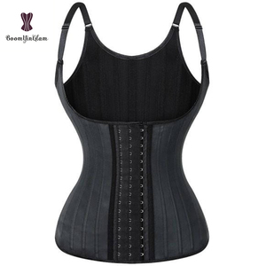 Gilet <span class=keywords><strong>Corset</strong></span> Amincissant Noir Nude en Latex Non Tissé pour Femme, Façon Colombienne, Écologique, Antibactérien, Modèle Privé - Product Image 1