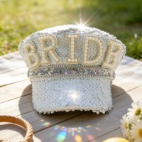 Topi Kapten Steampunk Berhias Rhinestone dengan Logo Kustom, MOQ Rendah, Cocok untuk Acara Pumpkin Patch Day dan Hay Maze