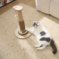 Vente en gros : Griffoir pour chat de 49 cm avec boule en peluche suspendue - Tour à griffer en sisal robuste, Fournisseur OEM de meubles pour animaux de compagnie
