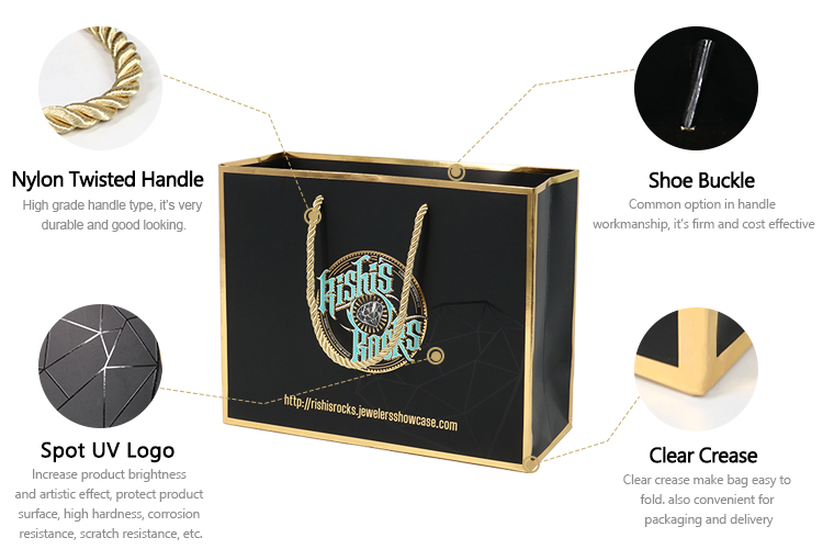 Wholesale High Quality Customized Matte Shopping Random Pattern Paper Bags For Hair Extension Packaging