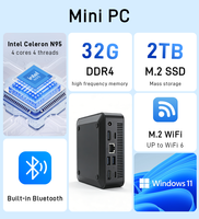 Mini PC N95 Personalizado Nuevo de Fábrica, con RAM DDR4 Integrada de 8GB, SSD de 256GB/512GB, Computadora de Escritorio de Cuatro Núcleos en Oferta