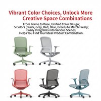 Chaise de bureau ergonomique simple avec dossier en maille respirante, chaise d'ordinateur pivotante et réglable en hauteur, chaise de personnel à roulettes, chaise d'étude à domicile