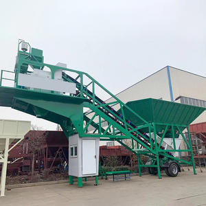 Full Automatic PLD Batching Machine Twin Shaft <b>Mixer</b> with Motor & Engine 75m/h Ready-mixed Concrete Plant for Sale - Product Image 1