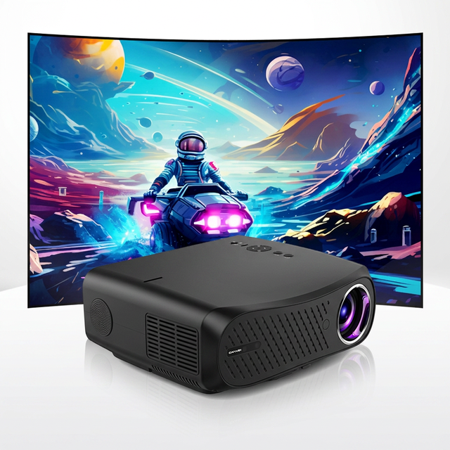OEM A12AB Pro1750ANSI 200W LED 4K Projector WiFi 1080P 3D HIFI Stereo Portable Home Theater Android System