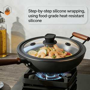 Couvre-plat <span class=keywords><strong>en</strong></span> silicone pliable / Couvercle anti-éclaboussures résistant à la chaleur pour la cuisine / Couvercle de casserole <span class=keywords><strong>en</strong></span> silicone pliable multi-tailles - Product Image 4