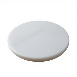 Round White Marble Plate with <b>Wooden</b> <b>Rolling</b> <b>Pin</b> Classic Eco-Friendly Table Decoration 5mm/4mm/10mm Thickness - Product Image 2