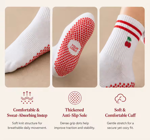 Customizable Yoga <b>Socks</b> Women Grip <b>Socks</b> Non Slip <b>Socks</b> Pilates <b>Socks</b> Custom Design Crew <b>Socks</b> with Logo Cotton Athletic <b>Socks</b> - Product Image 3