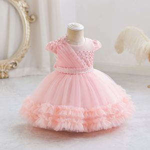 Neue Babykleidung für Mädchen Einjähriges Geburtstagsfeier-Kleid Taufkleid für den Kindergarten Festliches Babymädchenkleid für die Erstkommunion - Product Image 3