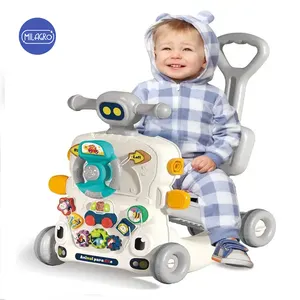 Chachi צעצועי 6 ב 1 רב תכליתי צעצועי חדש עיצוב באיכות גבוהה מוסיקה תינוק הליכון אופניים מתכוונן תינוק הליכונים לדחוף