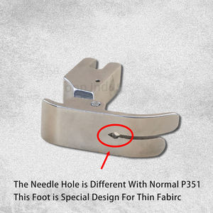 P351S Pie estándar <span class=keywords><strong>para</strong></span> tela fina que se adapta a todas las máquinas de <span class=keywords><strong>coser</strong></span> industriales de punto de cadeneta de una sola <span class=keywords><strong>aguja</strong></span> JUKI BROTHER Accesorios de costura - Product Image 2