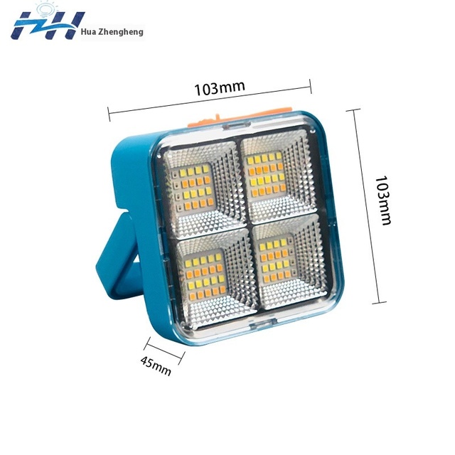 Mini Portable Solar LED Floodlight Night Light IP65 Rechargeable ABS Lamp Body Dimmable for Garden Use 6000K Daylight Waterproof