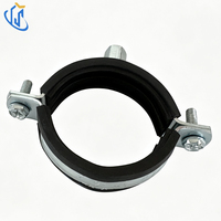 Collier de serrage pour tuyau UTT61 avec revêtement en caoutchouc, fixation en acier au carbone pour le travail de fixation des tuyaux d'eau de chauffage industriels