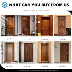 Nuevo diseño, buena calidad, diseños modernos Premium, aplicaciones exteriores interiores elegantes, puerta de madera - Product Image 5