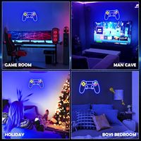Lampu Neon LED Gamepad Esport Profesional, Papan Nama Lampu Kontroler Kustom untuk Dekorasi Zona Game Warnet