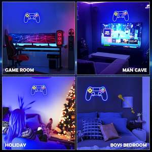 Enseigne néon LED pour manette de jeu gamer, multicolores, étanche IPX3, pour la décoration de la maison et des centres commerciaux, meilleurs cadeaux gaming - Product Image 4