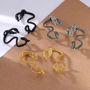 Boucles <span class=keywords><strong>d</strong></span>'oreilles Dragon Volant Rétro Punk Gothique pour Hommes et Femmes, Bijoux de Style Exagéré - Product Image 6