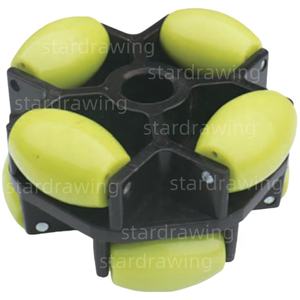 S-S <span class=keywords><strong>100mm</strong></span> 4 polegadas <span class=keywords><strong>Omni</strong></span> <span class=keywords><strong>Wheel</strong></span> Multi Direcional Transportadores Roda - Product Image 5