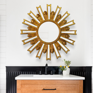 Hand <strong>Craft</strong> <strong>Mirror</strong> Wall Decor Chic <strong>Mirror</strong> Decorative Wall Round <strong>Mirror</strong> - Product Image 2