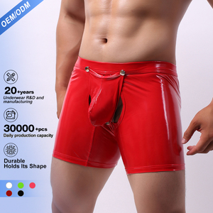 Caleçons boxers sexy pour hommes <span class=keywords><strong>en</strong></span> polyester à ouverture frontale, avec poche U, <span class=keywords><strong>lingerie</strong></span> boutonnée - Product Image 1
