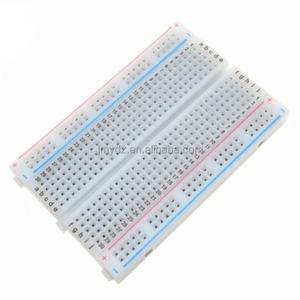 Mini-breadboards transparents/blancs à 400 trous, connectables, sans soudure, pour tests de circuits et expériences - Product Image 4