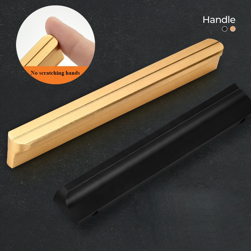 Factory Custom Aluminum Alloy Drawer Handle Kitchen Closet Cabinet Cupboard Handle