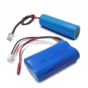 حزمة بطارية ليثيوم أيون 2s1p 7.4 فولت 18650 1500 مللي أمبير 2200 مللي أمبير <span class=keywords><strong>3</strong></span>.7 فولت بطارية ليثيوم أيون قابلة لإعادة الشحن حزمة بطارية 18650 - Product Image 1