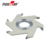 Kepala Pemotong Rebate CNC Tideway 6 Flutes TCT Carbide untuk Bingkai Pintu & Cetakan Kabinet, Peralatan Pertukangan Kayu OEM/ODM Baja Paduan HRC93