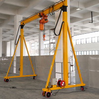 Grue portique mobile de 500 kg à 1 tonne, hauteur réglable, pour l'entretien des garages