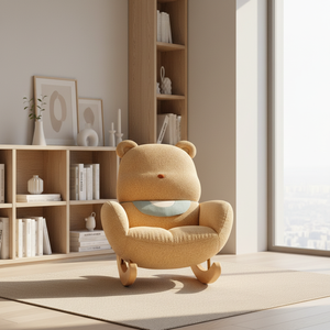 Fauteuil à bascule moderne <span class=keywords><strong>en</strong></span> <span class=keywords><strong>bois</strong></span> massif pour enfants, populaire pour la chambre à coucher - Product Image 3