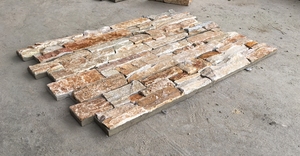 Lồng vào nhau đá tường mặt tiền gạch đá Veneer với lưới ủng hộ - Product Image 2