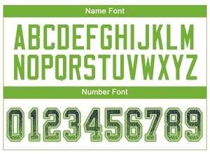 Camiseta de fútbol auténtica de malla de moda personalizada en azul marino, verde neón y gris - Product Image 4