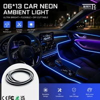 Bande LED néon flexible personnalisée 06x13 pour éclairage d'ambiance intérieur de voiture RGB RGBW, bande en silicone flexible pour éclairage décoratif automobile