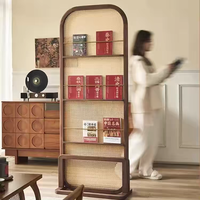Étagère d'art simple en rotin nordique tressé, meuble mobile pour la maison, design durable pour la chambre à coucher, le salon, l'entrée, écran de séparation
