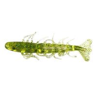 Newbility Haute Qualité 3.5g 90mm ShrimpTail 2 Couleurs 5pcs Par Sac Appât Souple Leurre De Pêche Doux
