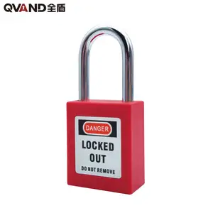 Aynı anahtar ile QVAND 38mm güvenlik asma kilit kilitleme etiketleme kilidi kırmızı için en iyi fiyat asma kilitler fabrika