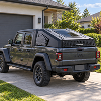 Hardtop en aluminium Fastback pour Jeep Gladiator 2020-2025, benne de 5 pieds avec fenêtres latérales coulissantes verrouillables