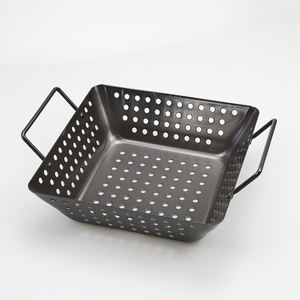 Juego de 3 Cestas <span class=keywords><strong>para</strong></span> Asar Vegetales Antiadherentes de Acero al Carbono, Juego de Mini Cestas <span class=keywords><strong>para</strong></span> Asar, Sartén <span class=keywords><strong>para</strong></span> Asar al Aire Libre - Product Image 3