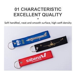 Chất lượng cao tùy chỉnh chuyển nhiệt in Móc khóa hình chữ nhật có tính năng phim hoạt hình gấu con chó gấu trúc trái cây búp bê lợn dệt kỹ thuật - Product Image 2