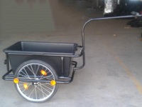 Remorque de vélo 2 en 1 Chariot à main pliable pour chien Bagages pour animaux de compagnie Remorque de vélo avec plateau en plastique amovible