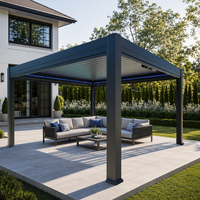 1. Pergola en alliage d'aluminium élégante à télécommande, auvent réglable, écologique, pour villa de luxe, terrasse, balcon, usage de loisirs