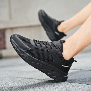 Zapatillas de deporte de malla transpirable, ligeras, con cordones, informales, para caminar, antideslizantes, con suela gruesa, calzado deportivo diario - Product Image 5
