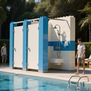COBLOCKS Material ABS + UV personalizado, instalación creativa, piscina bloques de construcción gigantes construir ducha al aire libre, inodoro - Product Image 1