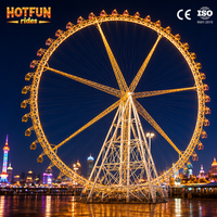 Grande Roue Géante de 88 m en Acier pour la Vente en Chine, Grande Roue Extérieure en Métal Capacité 288 Personnes pour Parc d'Attractions et Fête Foraine