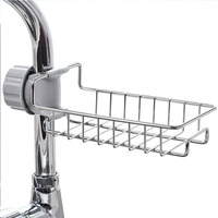 Support de rangement multifonctionnel en acier inoxydable pour robinets de cuisine Panier suspendu Support de vidange de lavage ménager Tissu éponge fonctionnel