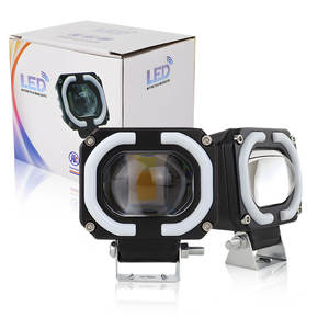 Phare antibrouillard de moto 12V H4 de haute qualité, projecteur 4 pouces 40W 4000lm avec lentille Angel Eye, lumière étanche bleue, jaune, blanche - Product Image 5